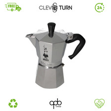 Bialetti Moka Express Ikonische Herdplatten Espressomaschine, Aluminium, 270 ml,