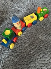 HABA Holz-Zug Holzeisenbahn für Kleinkinder Holzspielzeug Holzspiel