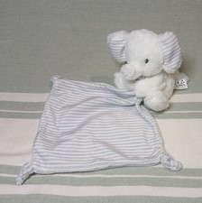 Elefant Schmusetuch Nicotoy Simba Kuscheltuch weiß grau gestreift C&A