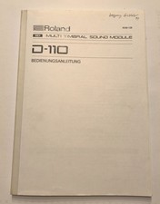 Roland - Sound Modul - D110 - Bedienungsanleitung - guter Zustand