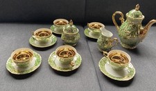 Mokka Service grün-gold