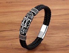 Armband Herren Symbole Leder