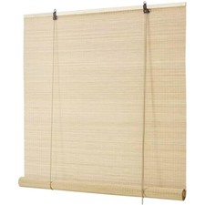 Bambusrollo Jalousie Sichtschutz Raffrollo Holzrollo mit Schnurzug 160 x 70cm