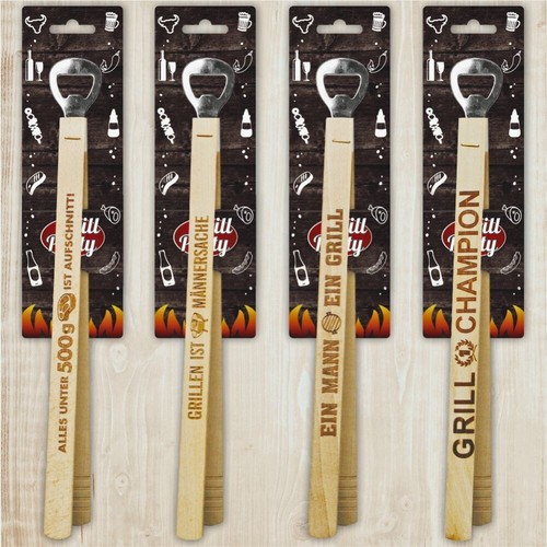 Grillzange 36cm aus - holz, mit