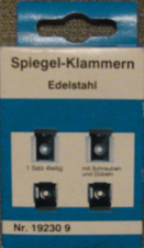 Sanitop Wingenroth Spiegel-Klammern Edelstahl 4 Halter + Schrauben+Dübel  192309
