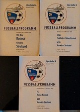 3 Fußballprogramme Vorwärts Stralsund DDR Liga