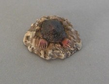 Maulwurf ca. 1,5 cm hoch für Krippenfiguren Größe 9 cm - 11 cm Polyresin bemalt