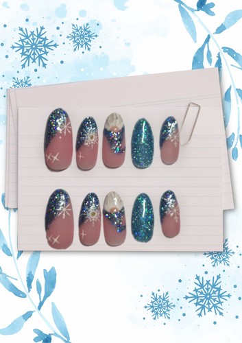 Blau glitzer schneeflocke - glitzer,