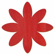 Weinrote Holz Margerite - Deko