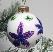 Christmas ball glass hand