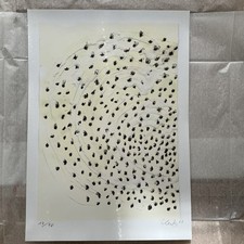 Günther Uecker , Lithographie Kosmos, handsigniert , 2003, Auflage 40 Exemplare