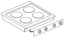 Einbau-Elektroherd 4 Platten