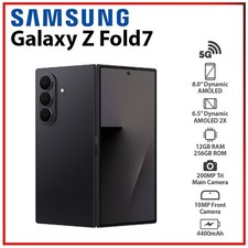NEW Samsung Galaxy Z Fold7 5G JETBLACK 12GB+256GB Dual SIM Android Mobile Phone