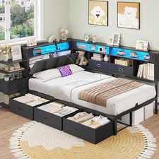 Jugendbett 90x200 cm mit 6