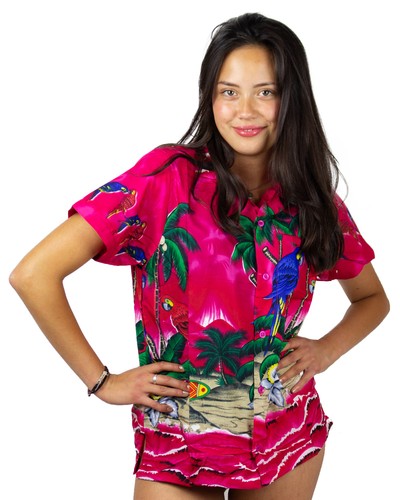 Funky hawaiibluse parrot pink - funky,