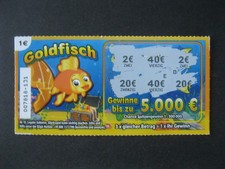 Rubbellos von LOTTO Brandenburg aufgerubbelt kein Gewinn "NIETE" - Goldfisch