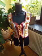 Sommerliches Top/Coursage gehäkelt im Granny Square Style.Grösse M/L Handmade