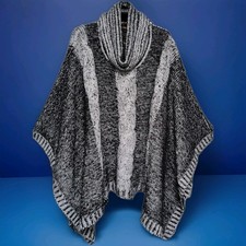 STRICK-PONCHO "RED LONDON"