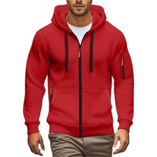 Herren Langarm Sweatshirt Zip