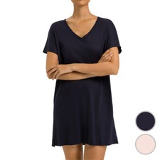 HANRO - Laura - Damen - Nachthemd - Nachtwäsche - Kurzarm - Atmungsaktiv