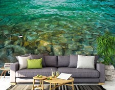 3D See Steine Q8736 Tapete Wandgemälde Fototapete Selbstklebend Kay
