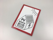 Schild PV-Anlage mit Speicher