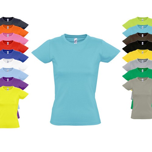 Damen shirt rundhals kurzarm - damen,