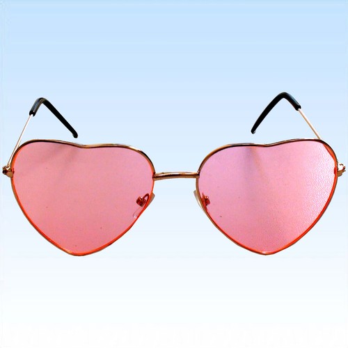 Brille herzform rosa - brille, in