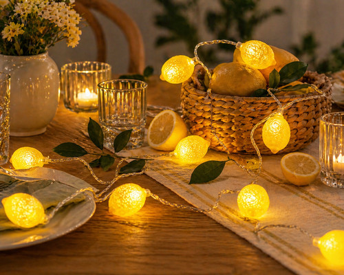 Led lichterkette zitrone - zitrone, 10
