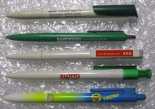 5x Kugelschreiber Lot-28 ua. MAKRA Chemie Lotto AEG Kamperth Möbel-Service ...