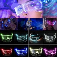 Neonbrille Tron Visierbrille Cyberpunk LED Leuchtende Brille Spring Decorationen