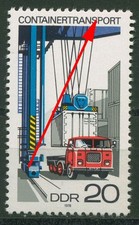 DDR 1978 Containertransport mit Plattenfehler 2327 F 10 postfrisch