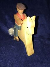 Ostheimer Reiter Bauer Pferd Brandstempelung rar Bauernhof selten Holzspielzeug