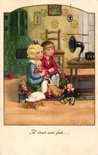 Kind mit Spielzeug und Radio, 1930, sign. Pauli Ebner