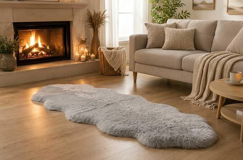 Kuschelfell 60x180 grau - cm,