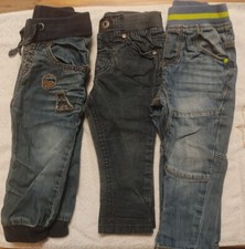 3 Jeans mit Gummizug Gr. 80