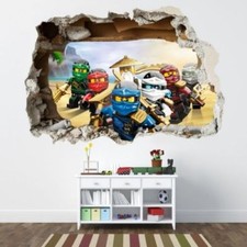 130cm WANDAUFKLEBER Loch 3D