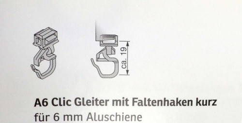 Stück klick gleiter kurz - stück, klick-gleiter