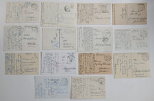 14 Feldpostkarten 1940-1942 von verschiedenen Einheiten. Grußkarten, Topo-Karten