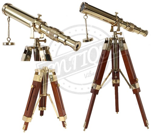 Maritim teleskop messing holz - teleskop,