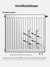 Buderus Ventil Heizkörper  Höhe 30 40 50 60 90 cm Typ 11 21 22 33 mit Halterung