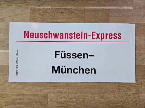 Bundesbahn zuglaufschild - zuglaufschild, |