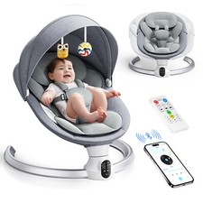Elektrische Wippe Babywippe Schaukel Wiege mit Musik & Fernbedienung USB Timer