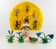 Biene Maja === 7 x Figur + Wabe, Blumen / Zubehör Schleich