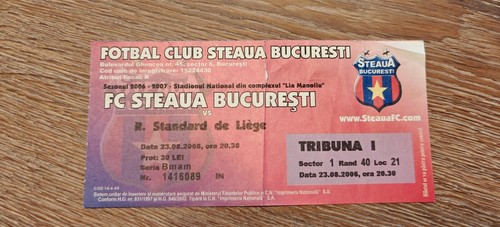 Ticket 2006 steaua bukarest - ticket,