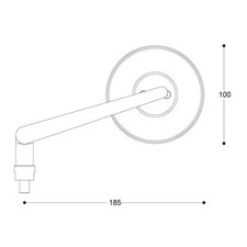 Barracuda Universal-Rückspiegel SKIN-S B-LUX schwarz