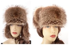 Z519 WASCHBÄR PELZMÜTZE FLIEGER MÜTZE PELZMÜTZE UNISEX RACCOON FUR AVIATOR HAT