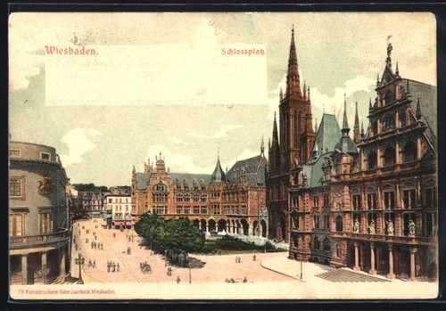 Ansichtskarte wiesbaden - ansichtskarte,