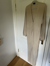 ORIGINAL FAINA EXTRA LANGER MAXI STRICK MANTEL LONG JACKE BEIGE GOLD XXL