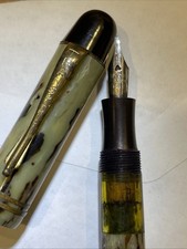 Antik Füllfederhalter Bakelit Metall Tinten Füller Transparit 13 cm 